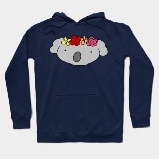 Flower Crown Koala Face Hoodie